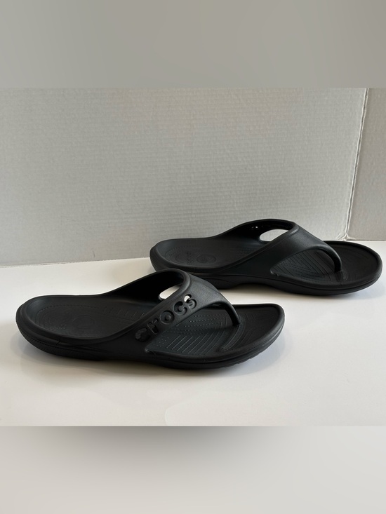 Crocs Baya Men\'s Size 13 Comfort Flip Flop Black Thong Beach Sandals Slip On main image 6